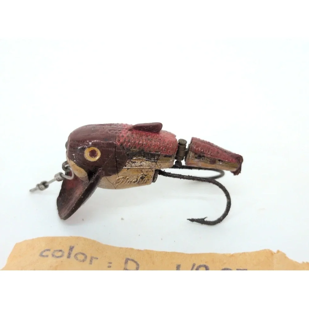 Vintage Rare Plucky the Swimming Fishing Lure With Instruction Paper Advertising